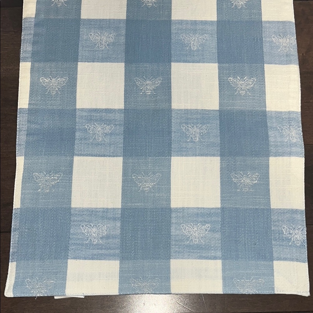 Bee and Willow Blue and White Checkered Table Runner 🐝